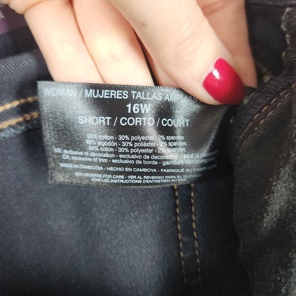 Gloria Vanderbilt Jeans Womens Size 16 Short Dark Wash Amanda Classic Straight - Picture 8 of 10